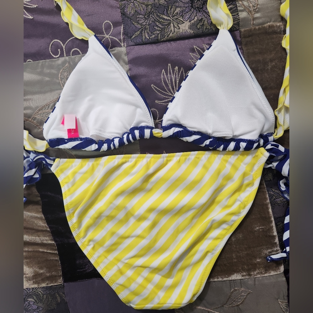 Victoria's Secret Stripe & Sequin Triangle Bikini - image 8